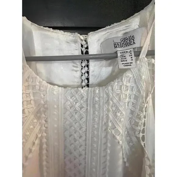 Belle Badgley Mischka White Embroidered Maxi Dress - Picture 2 of 3